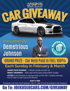Cash & Car Giveaway